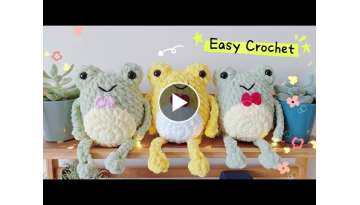 How to crochet frog plush | Leggy frog amigurumi tutorial